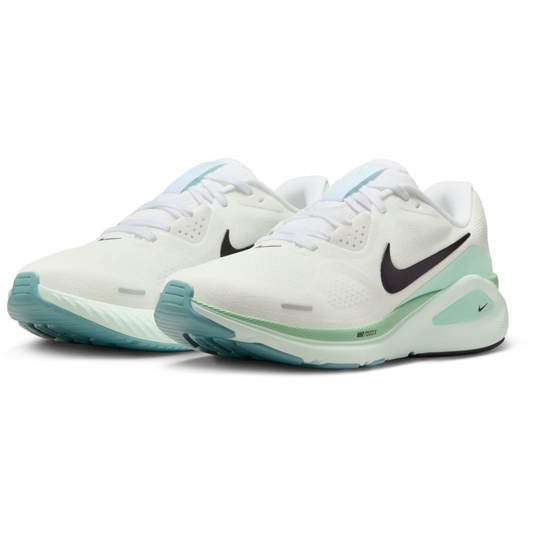 Nike Womens Structure 26 Sneakers Runners Shoes in White/Black/Barely Green/Mint Foam-3