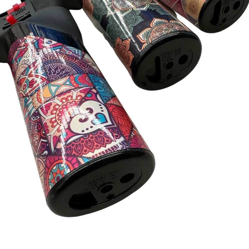Load image into Gallery viewer, 12x Jet Gas Lighter Torch Gun Gas w/ Refillable Butane &amp; Safety Lock - Assorted Colours-2
