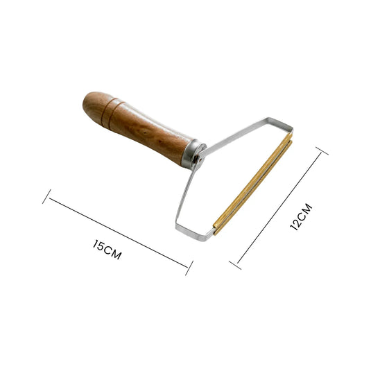 2x Wooden Lint Remover 13x16.5cm Clothes Brush - Natural-2