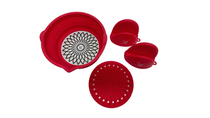 Load image into Gallery viewer, Viviendo 1.2 Litre Air Fryer Silicone Pot - Red-0
