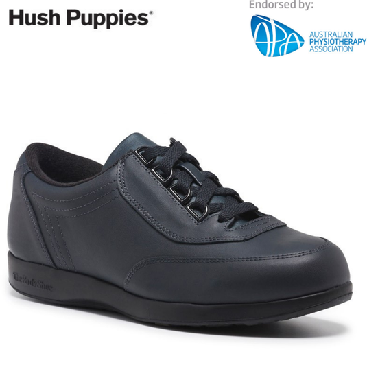 HUSH PUPPIES Classic Walker Womens Shoes Comfortable Leather - Navy-1