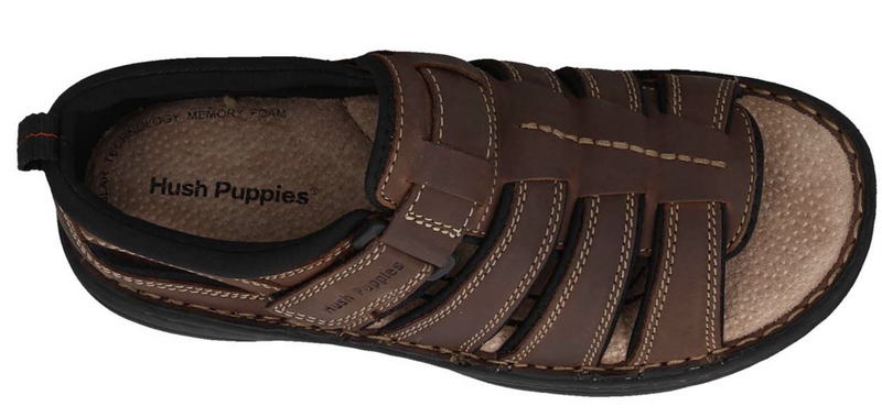 Load image into Gallery viewer, HUSH PUPPIES SPARTAN Mens Leather Wide Fit Comfort Sandals Shoes Slip On - Brown-4
