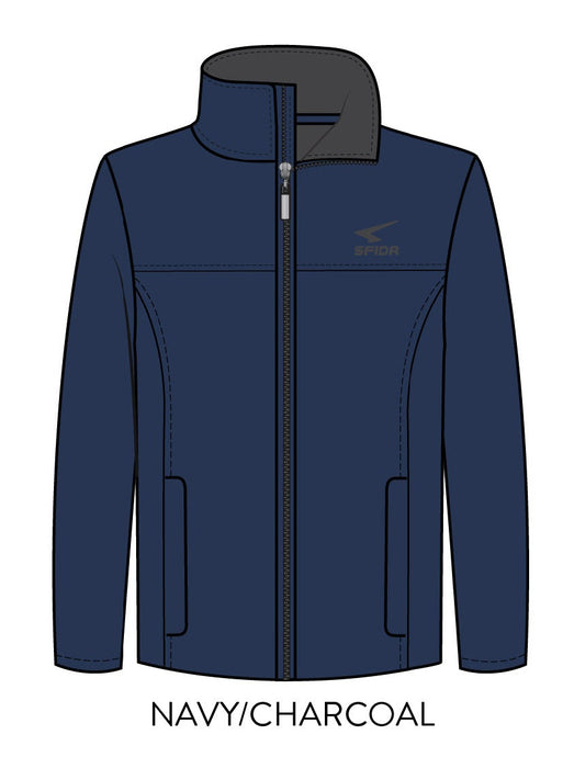 Hudson Mens Polar Fleece Jacket - Navy Charcoal