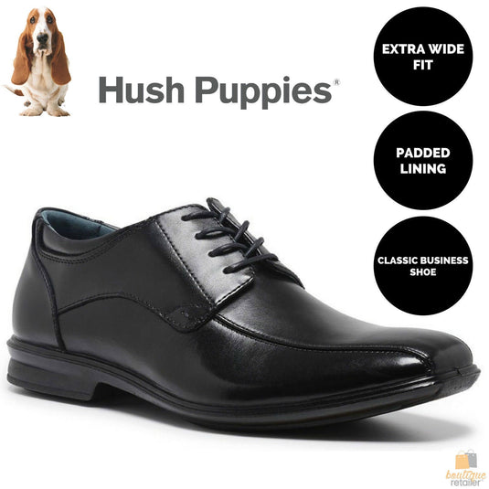 HUSH PUPPIES CAREY Leather Formal Business Shoes Casual Work Loafers Extra Wide-1