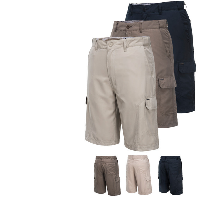 HUSKI Cargo Shorts Mens Cascade Microfibre Flexi Fit Short Army Military 515206-0