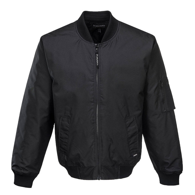 Load image into Gallery viewer, HUSKI Mens Quilted Combat Bomber Waterproof Jacket Windproof Workwear Coat - Black-3
