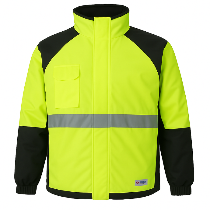 HUSKI Miner Hi Vis Waterproof Jacket Industrial Workwear Reflective 918015-0