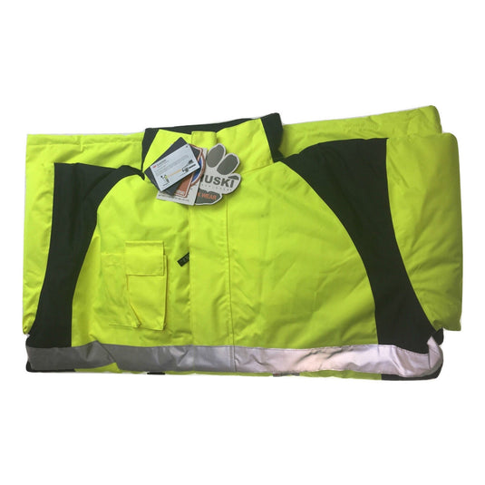 HUSKI Miner Hi Vis Waterproof Jacket Industrial Workwear Reflective 918015-3