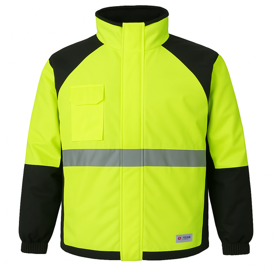 HUSKI Miner Hi Vis Waterproof Jacket Industrial Workwear Reflective 918015-1