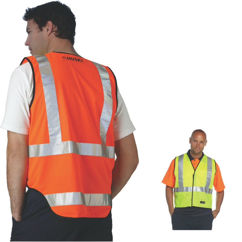 Load image into Gallery viewer, HUSKI Hi Vis Patrol Vest 3M Reflective Tape Safety Workwear High Visibility-3

