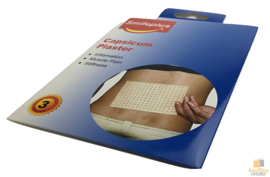 3x CAPSICUM PLASTER PATCHES Herbal Muscle Pain Inflammation Ache Relief-3
