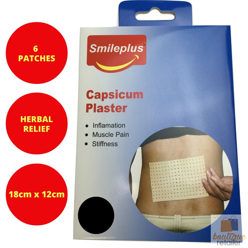 Load image into Gallery viewer, 6x CAPSICUM PLASTER PATCHES Herbal Muscle Pain Inflammation Ache Relief BULK-1
