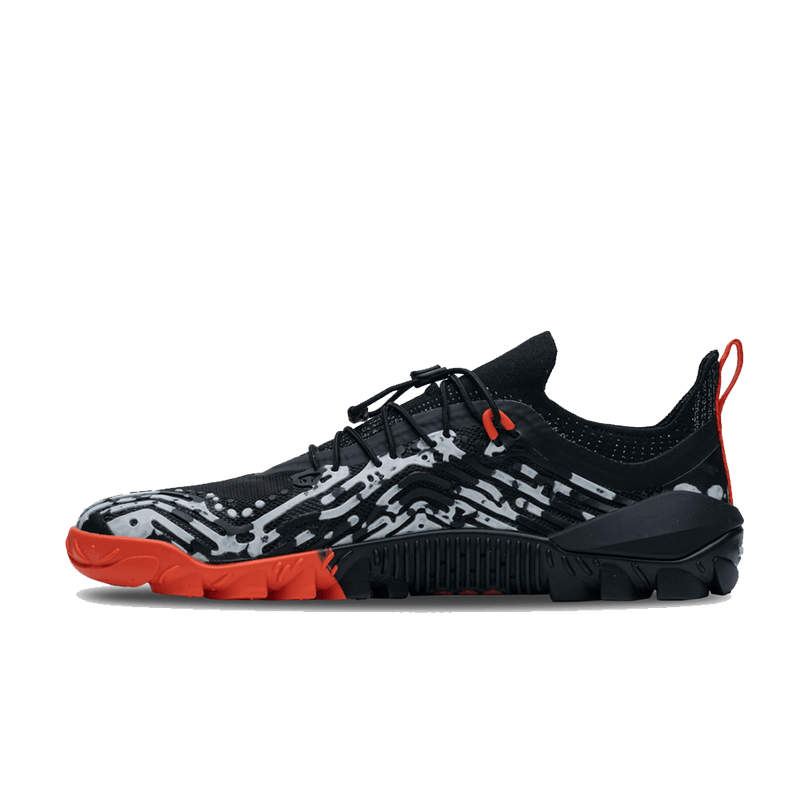 Load image into Gallery viewer, Vivobarefoot Hydra ESC Womens Obsidian side view showcasing hydrodynamic design and quick lacing system.
