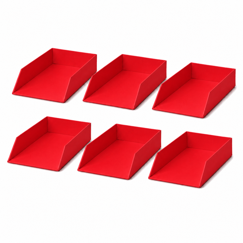 Load image into Gallery viewer, 6x Italplast Eazi Fold A4 Document Tray in Red-1
