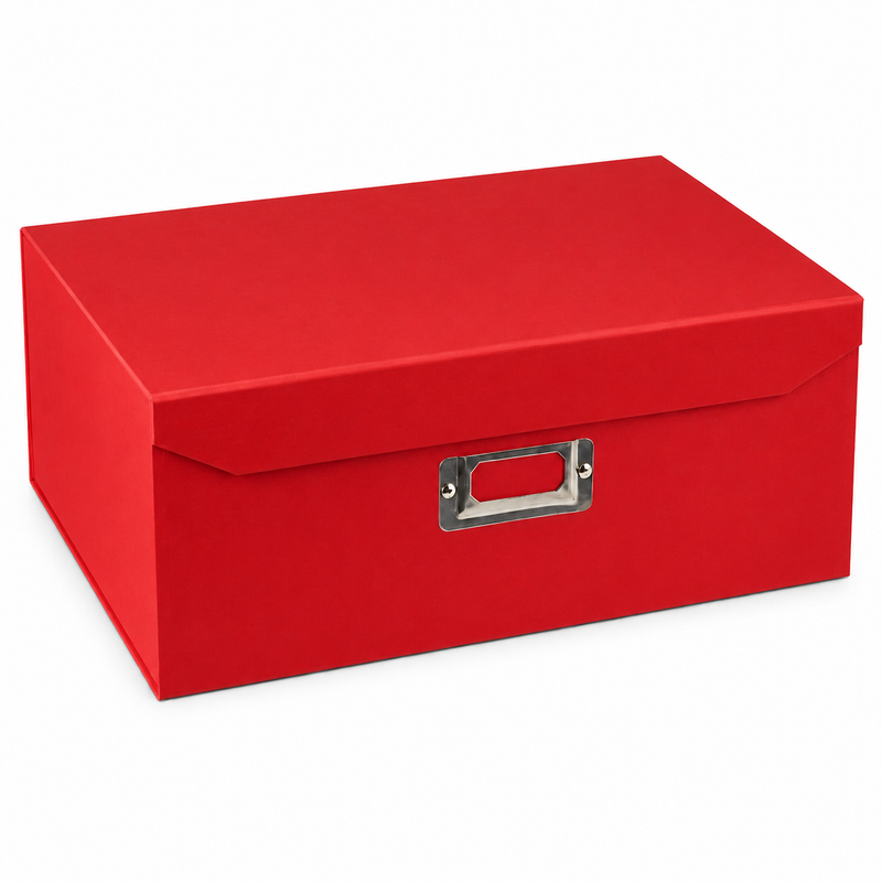 Load image into Gallery viewer, 6x Italplast Eazi Fold A5 Paper Document Storage Box in Red-2
