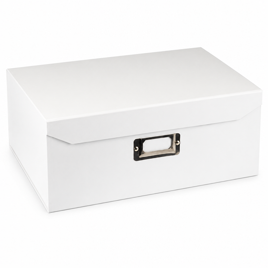 Italplast Eazi Fold A5 Paper Document Storage Box in White-0