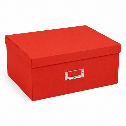 6x Italplast Eazi Fold A3 Paper Document Storage Boxes in Red-2