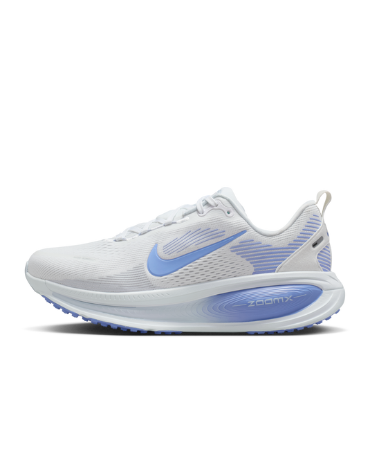Nike Womens Vomero 18 (D Wide) Sneakers Runners Shoes in White/Football Grey/Royal Pulse-0