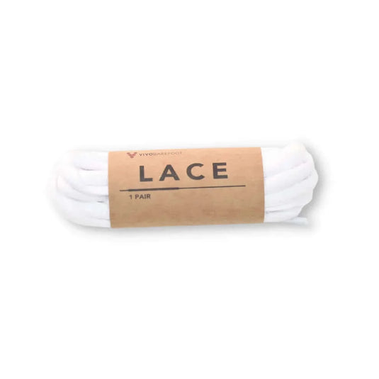 Shop Eco-friendlly Vivobarefoot White Oval Shoe Laces 6mm
