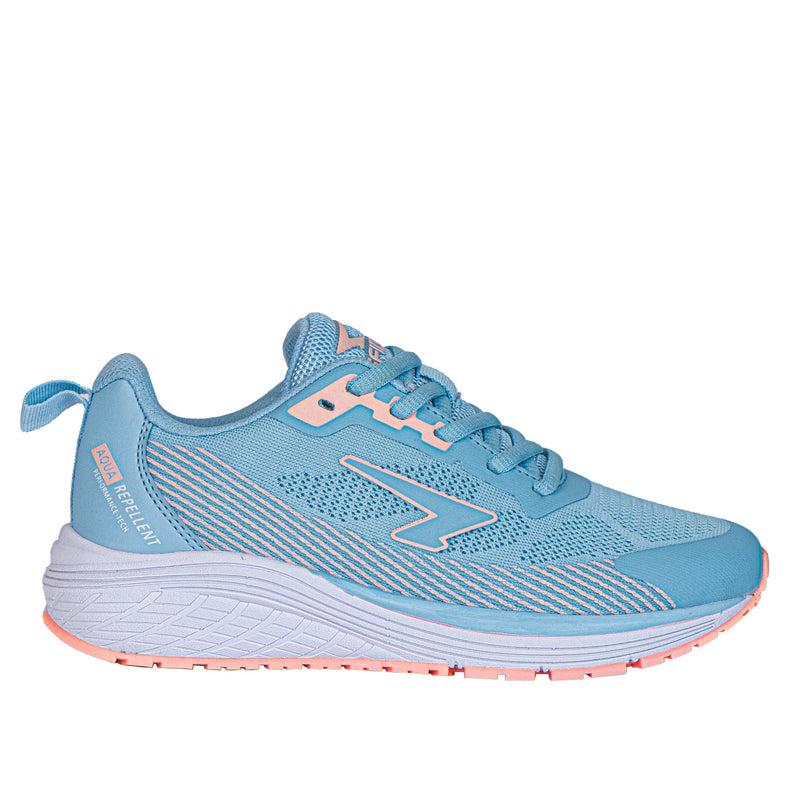 Load image into Gallery viewer, Inta Girls Runners - Blue/Pastel Peach Lace
