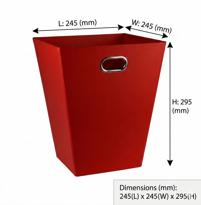 Load image into Gallery viewer, 12L EAZI FOLD Foldable Office Waste Rubbish Bin Collapsible Space Saving in Red-2
