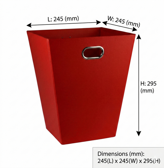 12L EAZI FOLD Foldable Office Waste Rubbish Bin Collapsible Space Saving in Red-2