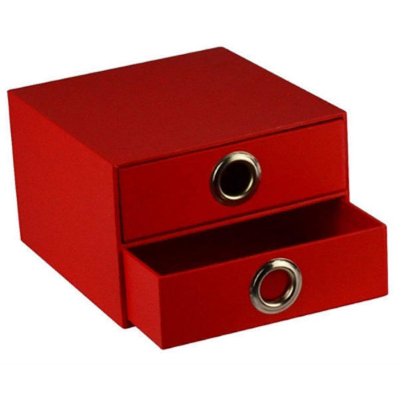 Load image into Gallery viewer, EAZI FOLD 2 Drawer Tidy Compartment Office Foldable Recyclable I538 RED-0
