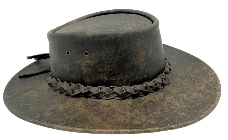 Load image into Gallery viewer, Jacaru Explorer Bovine Leather Hat (1004) Stonewash - Brown-3

