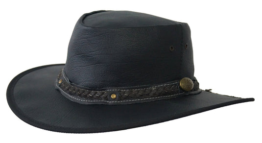 JACARU Roo Nomad Kangaroo Leather Hat Crushable Foldable Water Resistant Squashy-10