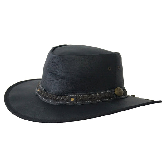 JACARU Roo Nomad Kangaroo Leather Hat Crushable Foldable Water Resistant Squashy-3