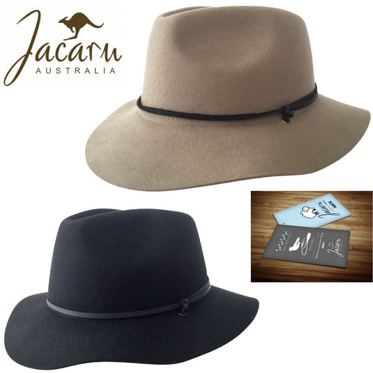 JACARU Australian Wool Poet Hat Trilby Fedora 100% WOOL Crushable Travel Genuine-1