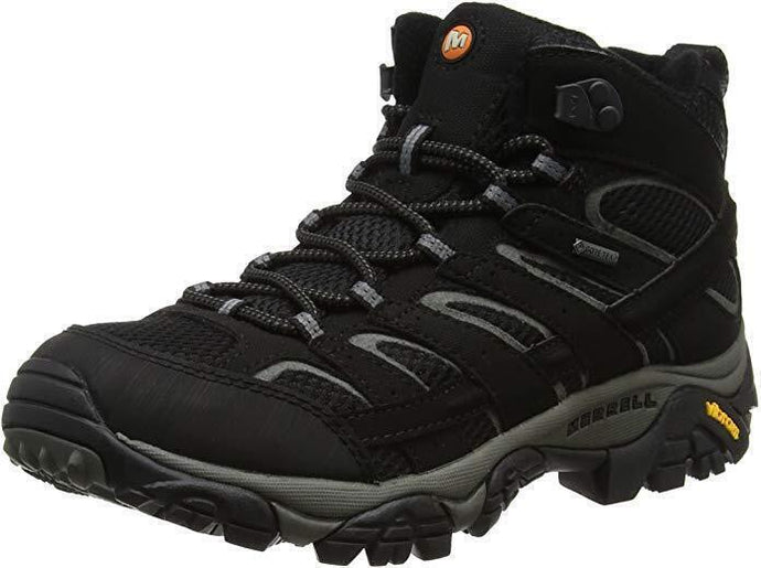 Merrell Mens Moab 2 MID GTX Hiking Shoes Boots Trail Outdoor Mountain - Black-0