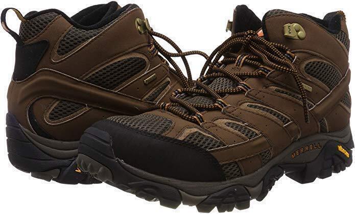 Load image into Gallery viewer, Merrell Mens Moab 2 Mid GTX Gore-Tex Hiking Shoes Boots Trail Outdoor - Earth-10
