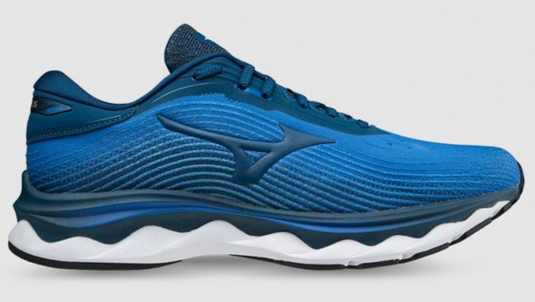 Mizuno Mens Wave Sky 5 Running Shoes Athletic Runners Sneakers - Indigo Blue-1