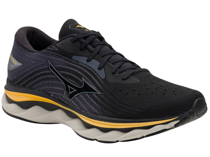 Mizuno Wave Sky 6 Mens Running Shoes Black / Tradewinds / Gold Fusion, Size 11.5-0