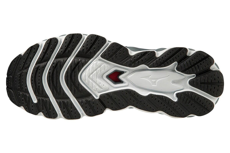 Load image into Gallery viewer, Mens Mizuno Wave Sky 7 2E Wide Black/Glacial Ridge/Stormy Weather, Size US 9.5-3
