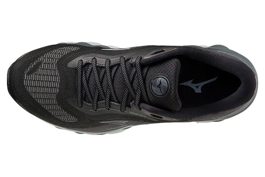 Mens Mizuno Wave Sky 7 2E Wide Black/Glacial Ridge/Stormy Weather, Size 11.5-1