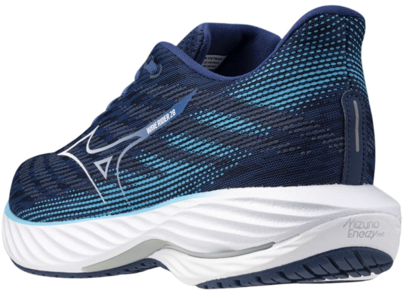 Load image into Gallery viewer, Mizuno Wave Rider 28 Mens Running Shoes Estate Blue / River Blue – US 9.5-4

