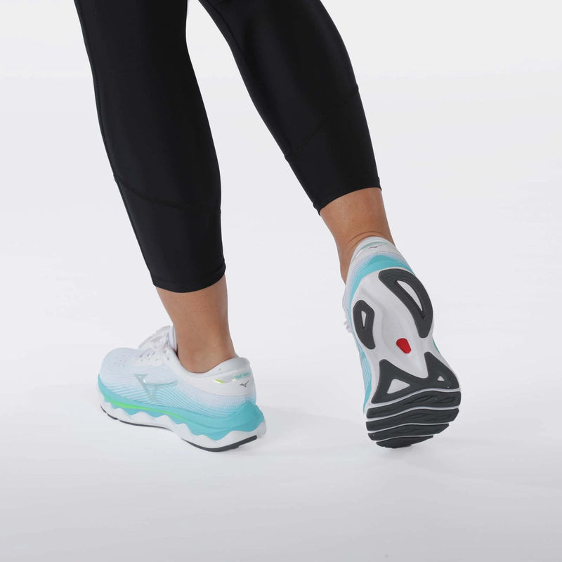 Load image into Gallery viewer, Mizuno Womens Wave Sky 5 Athletic Running Shoes Runners Sneakers - Aqua/White-4
