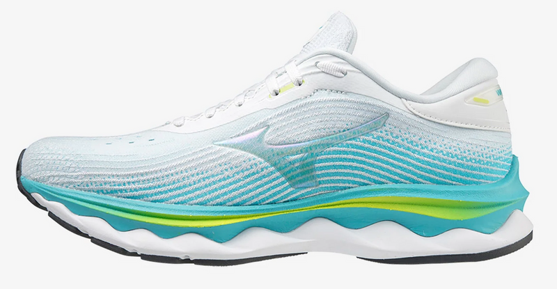 Load image into Gallery viewer, Mizuno Womens Wave Sky 5 Athletic Running Shoes Runners Sneakers - Aqua/White-3
