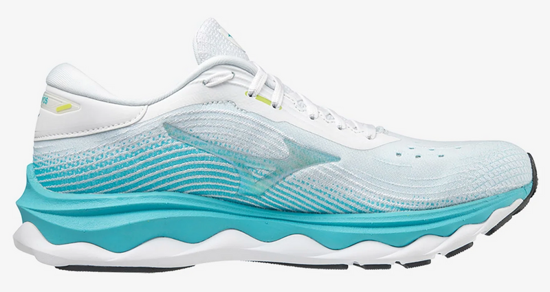 Load image into Gallery viewer, Mizuno Womens Wave Sky 5 Athletic Running Shoes Runners Sneakers - Aqua/White-1
