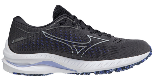 Mizuno Womens Wave Rider 25 Running Athletic Runners Shoes Sneakers-Grey/Purple-1