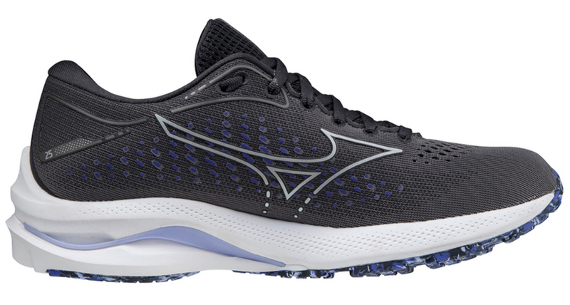 Load image into Gallery viewer, Mizuno Womens Wave Rider 25 Running Athletic Runners Shoes Sneakers-Grey/Purple-0
