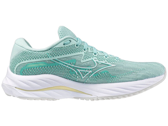Mizuno Wave Rider 27 Womens Running Shoes Eggshell Blue / Anise Flower in US 7-3