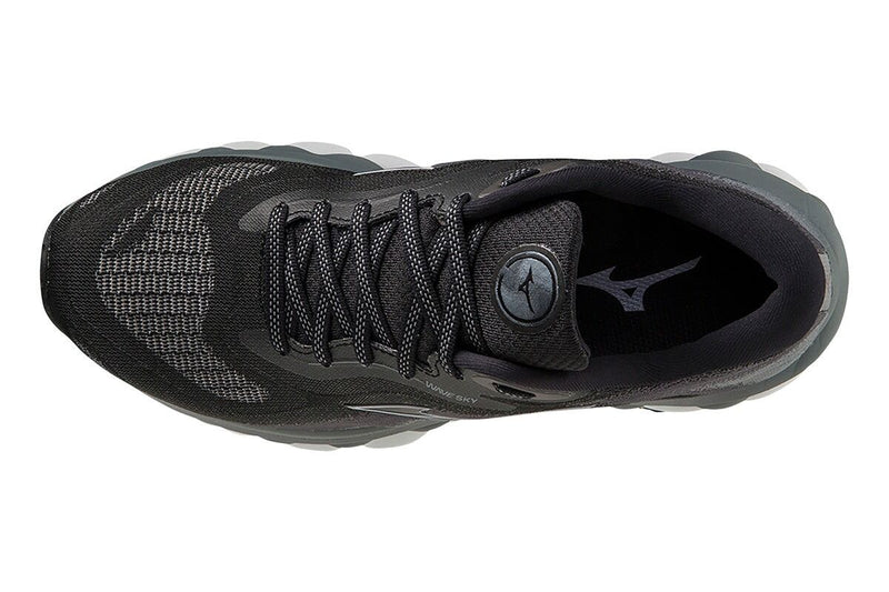 Load image into Gallery viewer, Mizuno Wave Sky 7 Womens Running Shoes D Wide in Black / Silverstar  – Size 7-3
