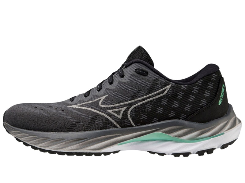 Load image into Gallery viewer, Mizuno Wave Inspire 19 Womens Running Shoes in Iron Gate Nimbus Cloud Spring Bud - Size US 7.5-0
