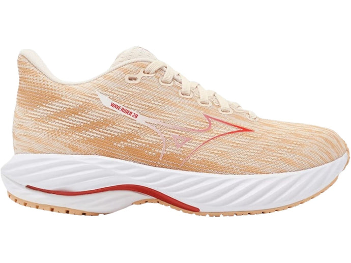 Mizuno Wave Rider 28 Womens Running Shoes Pristine Spicy Orange in US 7-0
