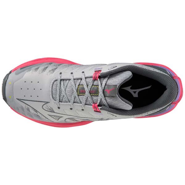 Load image into Gallery viewer, Womens Mizuno Wave Daichi 7 2023 Pearl Blue/High-Vis Pink/Purple Punch Size US 7.5-3
