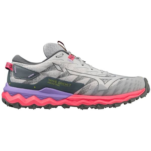 Womens Mizuno Wave Daichi 7 2023 Pearl Blue/High-Vis Pink/Purple Punch 7-0