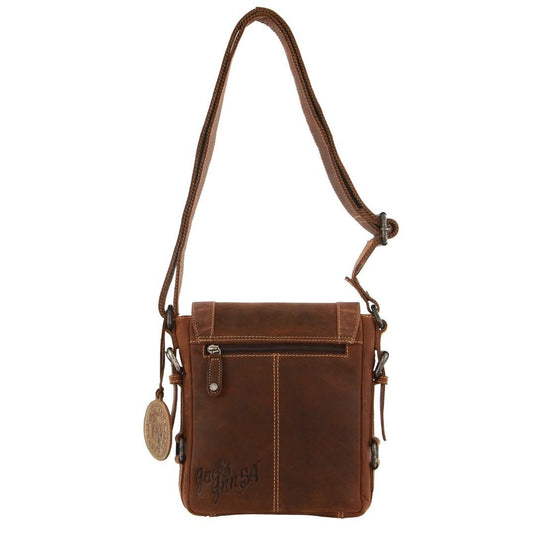 Jack's Inn Premium Blackthorne Crazy Horse Leather Crossbody Bag Vintage in Cognac-2